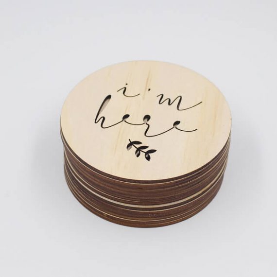 wooden milestone disc
