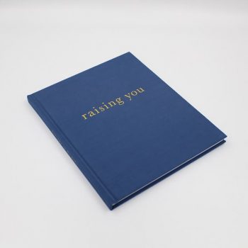 Baby journal book in navy blue