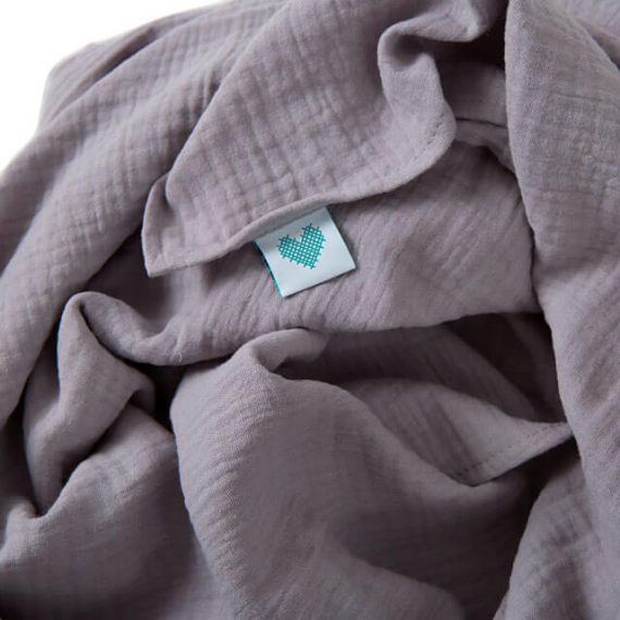 baby swaddle grey colour close up