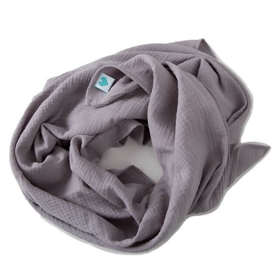 baby swaddle grey colour unrolled
