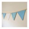 White, clouds, and blue nursery bunting