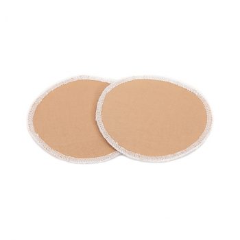 reusable tan brown colour pads for nursing front view
