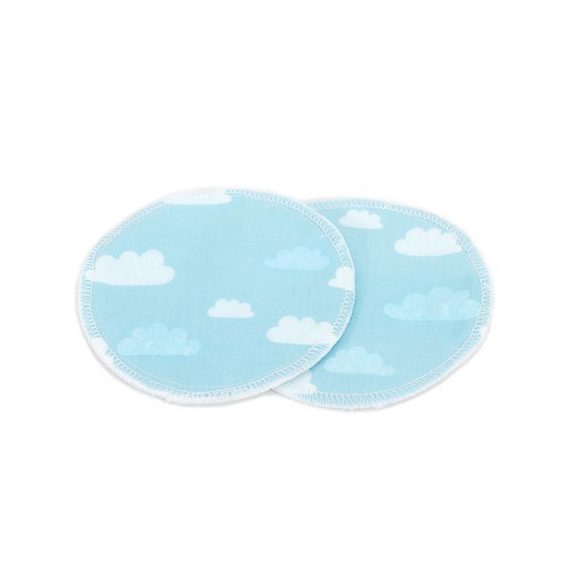 reusable pads clouds print front