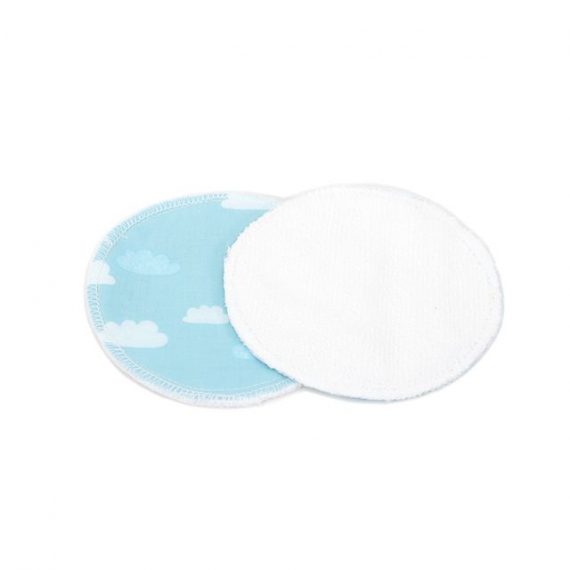 reusable pads clouds print front and back