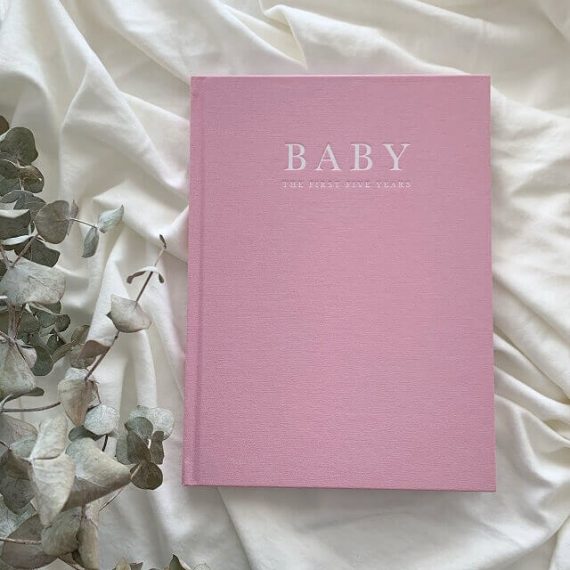 baby journal the first five years pink