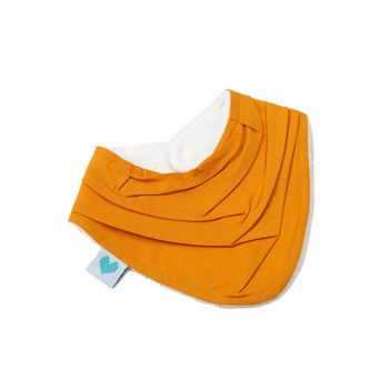 Front view of mustard coloured bib