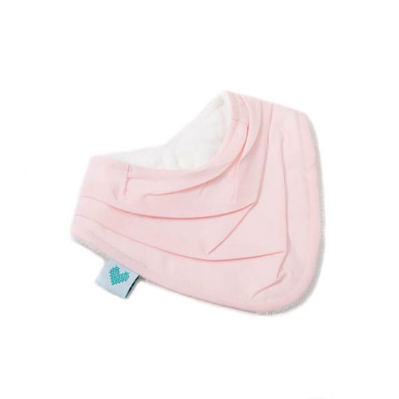 Front view of pink coloured bib