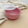 suction bowl with lid off rose colour