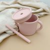 training cups blush with straw lid and cup