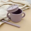 training cups dusty lilac with straw lid and cup