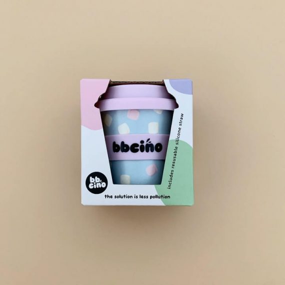 cups marsh mellow print in packaging
