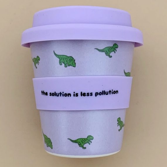 cup dinosaur print close up