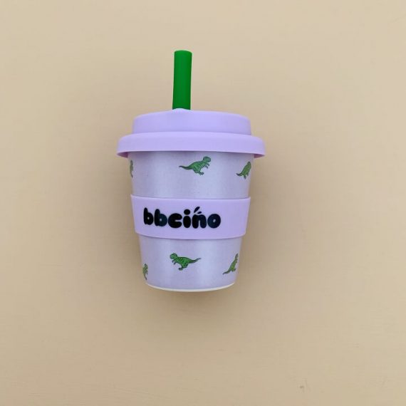 cup dinosaur print with straw
