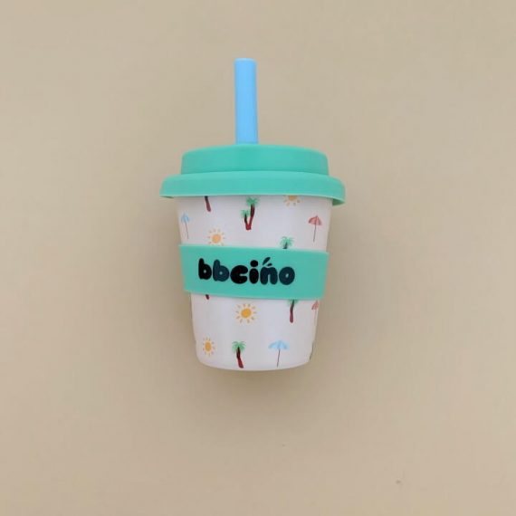 keep cup lifes a beach print with straw