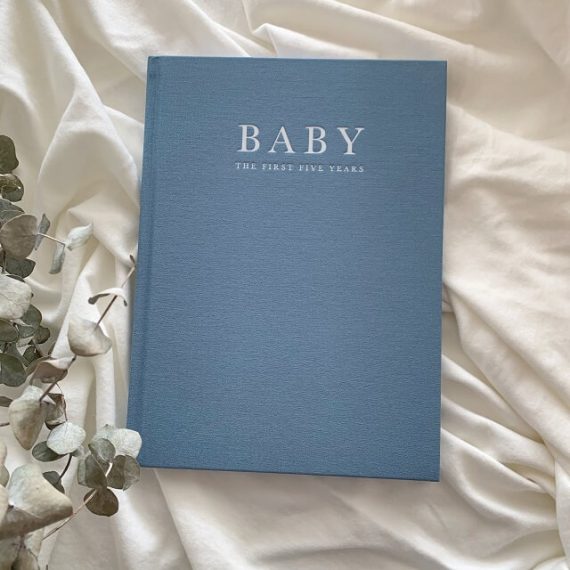 baby book in blue