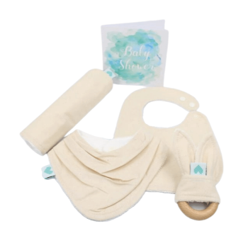unique baby gift set in oatmeal colour