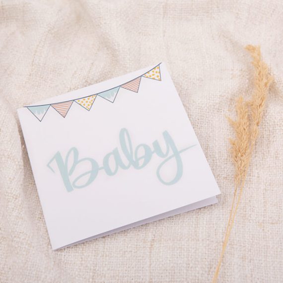 Card Baby with Bunting