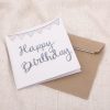 Card Happy Birthday with Pink Bunting and Envelope