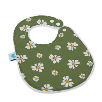 Baby Bib Daisy Print Front View