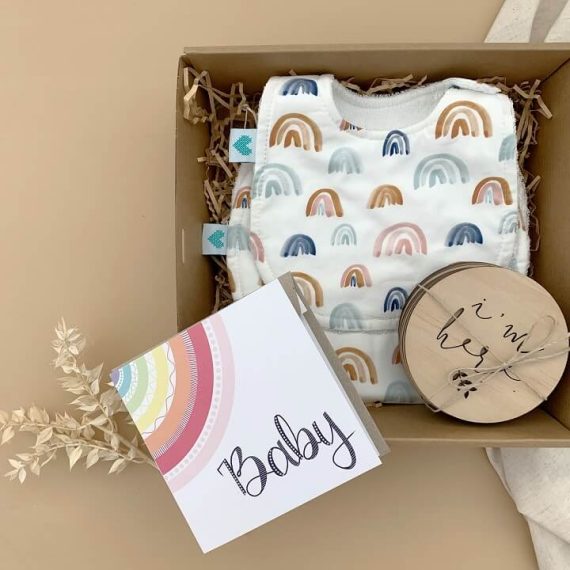Newborn Rainbow Gift Box For Baby Close Up