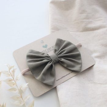 sage colour baby bow