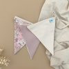 nursery bunting snugglepot dusty pink oatmeal styled