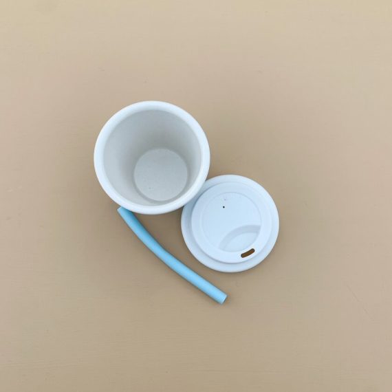 reusable baby chino cup country in blue top view