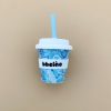 reusable baby chino cup country in blue with straw