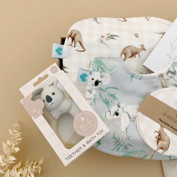 Australian Animals Baby Gift Box Close Up Left Side HR