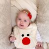 Baby headband Red With Rudolph Bib
