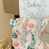 Bib and bow gift set peaches print right side