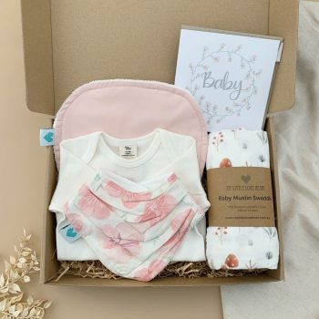 Newborn Baby Gift Hamper for girls in blossoms print