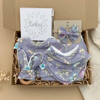 Eco-friendly girls handmade Baby Gift Box Wild Lavender
